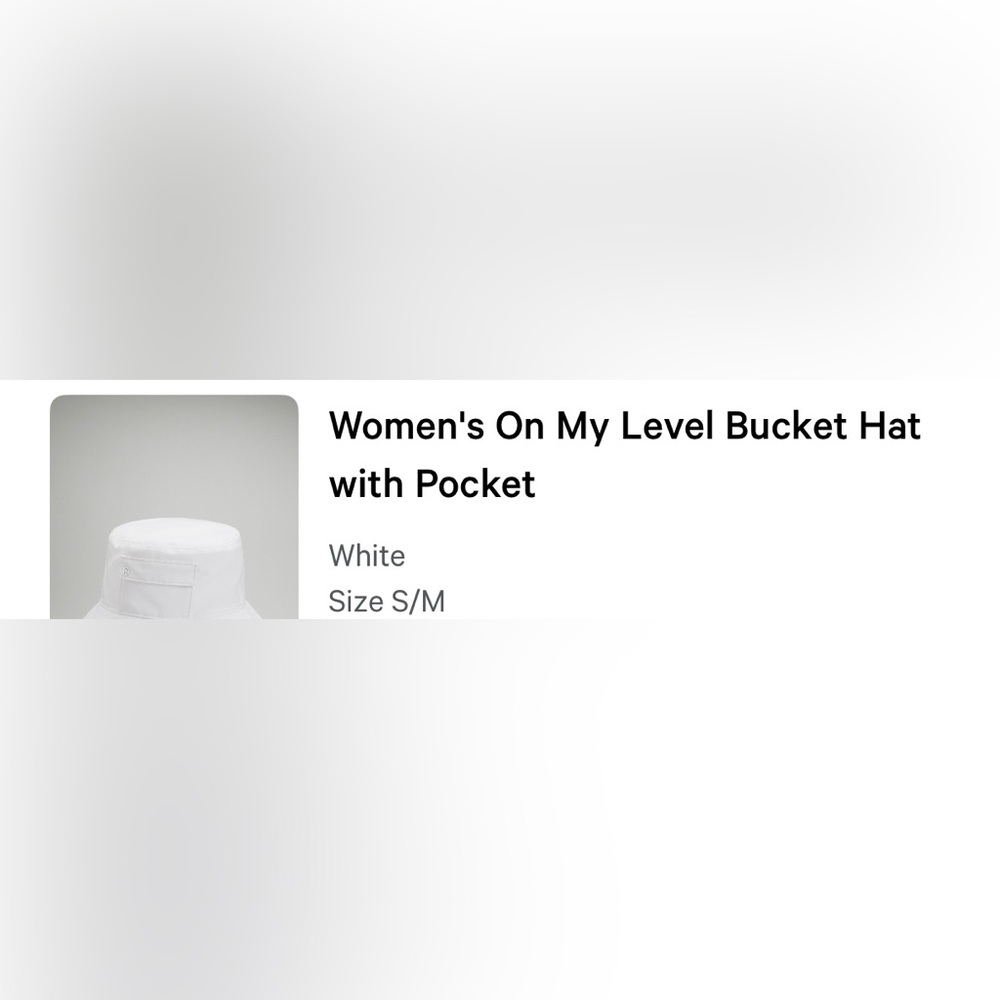 Lululemon white bucket hat